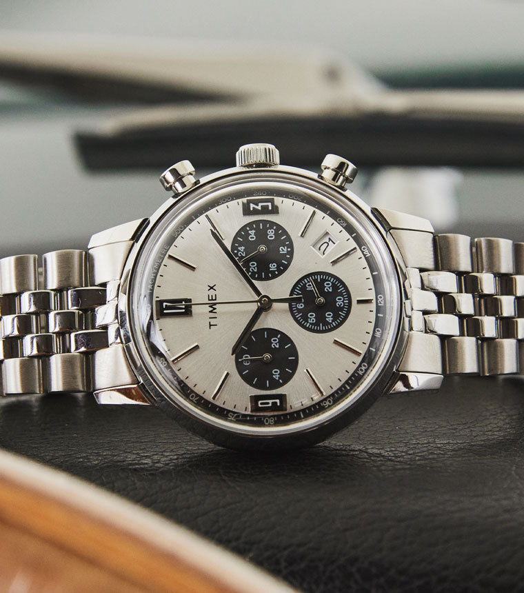 TIMEX MARLIN MEN SILVER PANDA - TW2W10400UJ