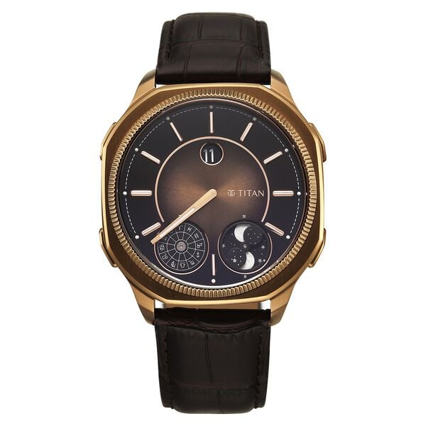 TITAN STELLAR Zodiac Dual Moonphase and Jumping Hour - 10053QL01