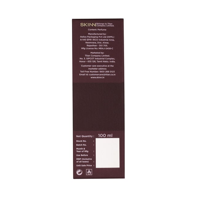 SKINN Nox Oud 100 ml Eau De Parfum For HIM - FNXM02PC
