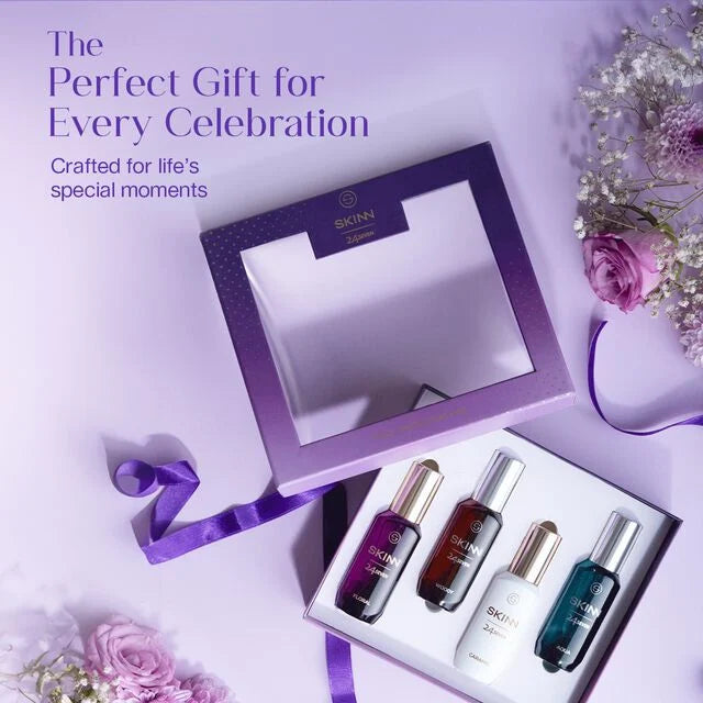 SKINN 24X7 GIFT PACK EDP - 20 ml x 4, PERFUME FOR MEN & WOMEN
