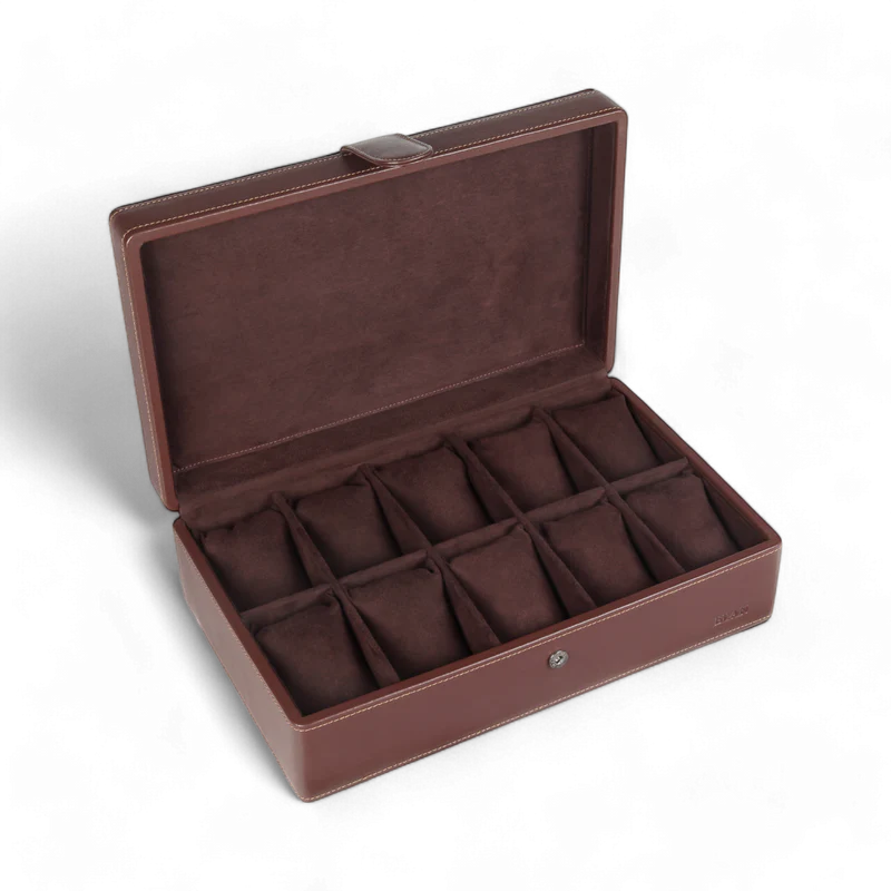 LEATHER 10 WATCH ORGANISER