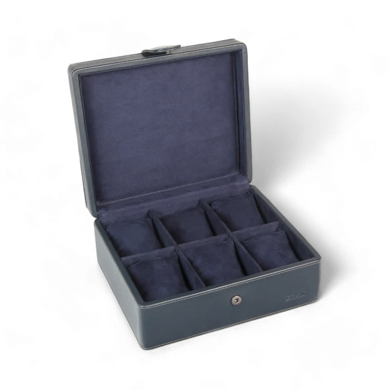 LEATHER 6 WATCH ORGANISER