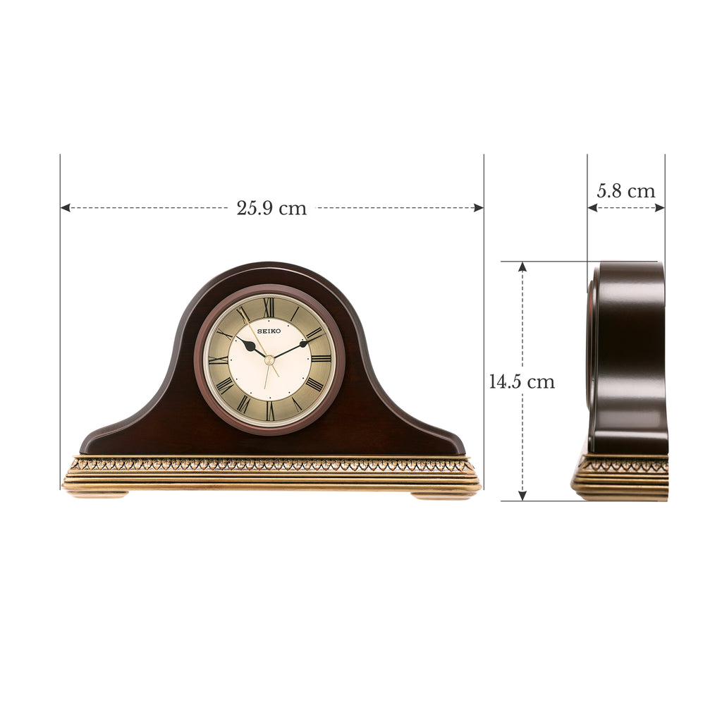 SEIKO QXE017B ALDER WOOD DESK CLOCK