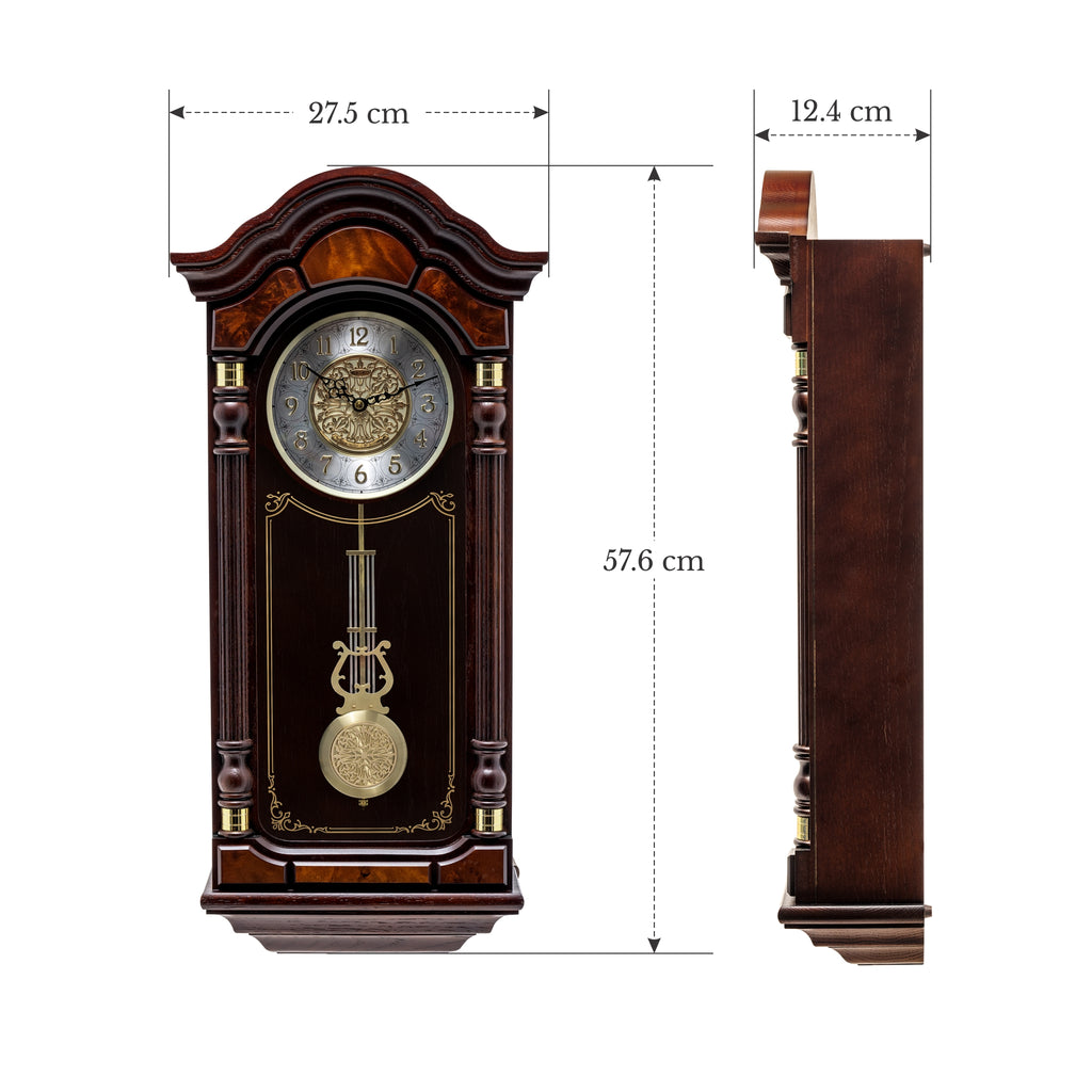 SEIKO CLOCKS QXH004B ALDER WOOD PENDULUM CLOCK