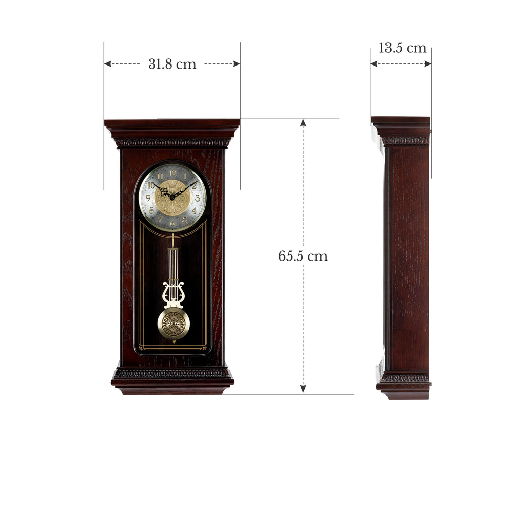 SEIKO CLOCKS QXH008B OAK WOOD PENDULUM CLOCK