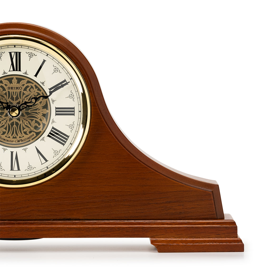 SEIKO QXJ013B CLASSICAL OAK WOOD MANTEL CLOCK