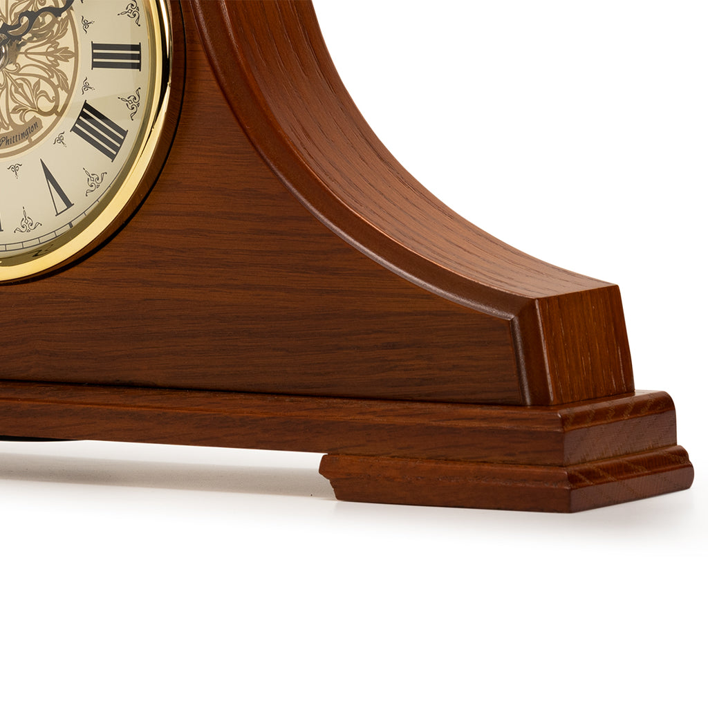 SEIKO QXJ013B CLASSICAL OAK WOOD MANTEL CLOCK