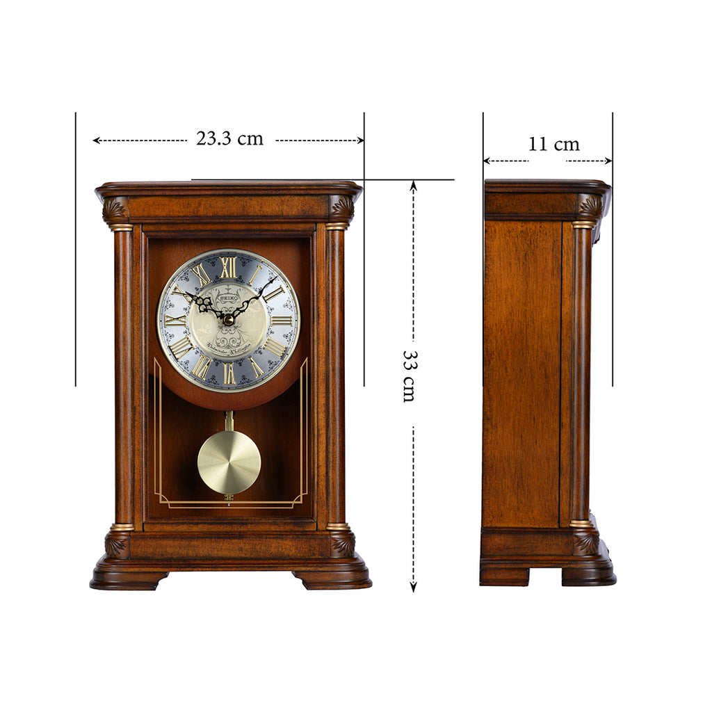 SEIKO QXQ008B LUXURIOUS MANTEL TABLE CLOCK