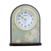 SEIKO QXE055L PIANO FINISH WOOD DESK CLOCK