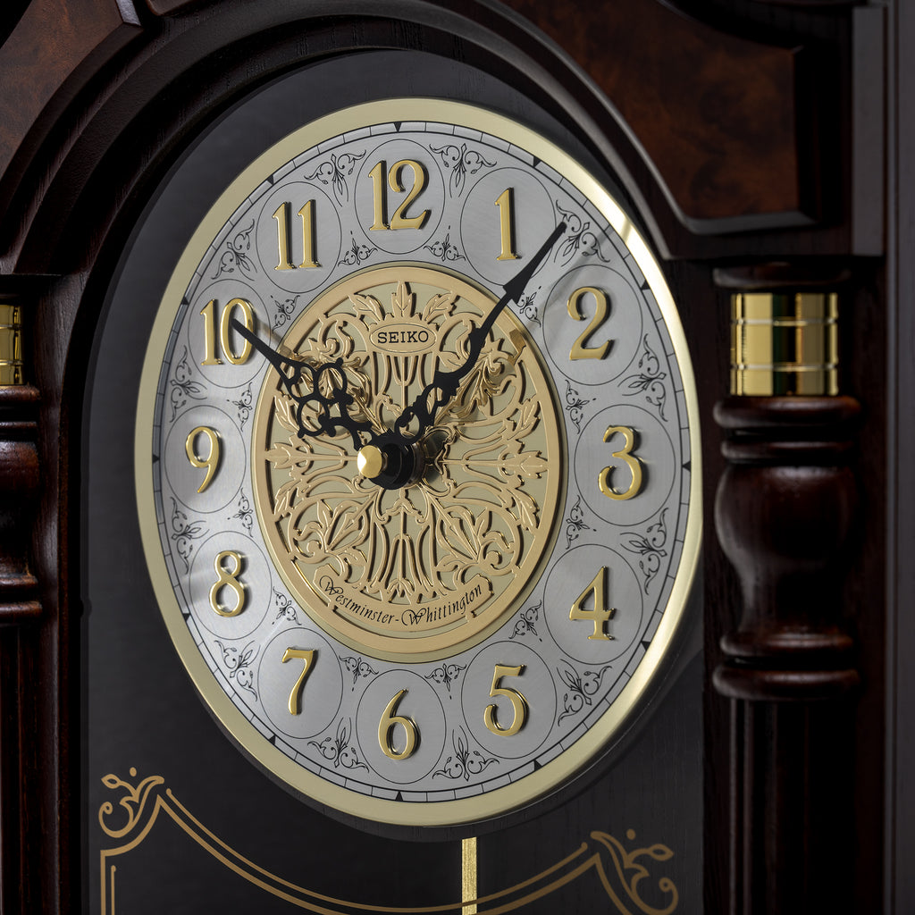 SEIKO CLOCKS QXH004B ALDER WOOD PENDULUM CLOCK