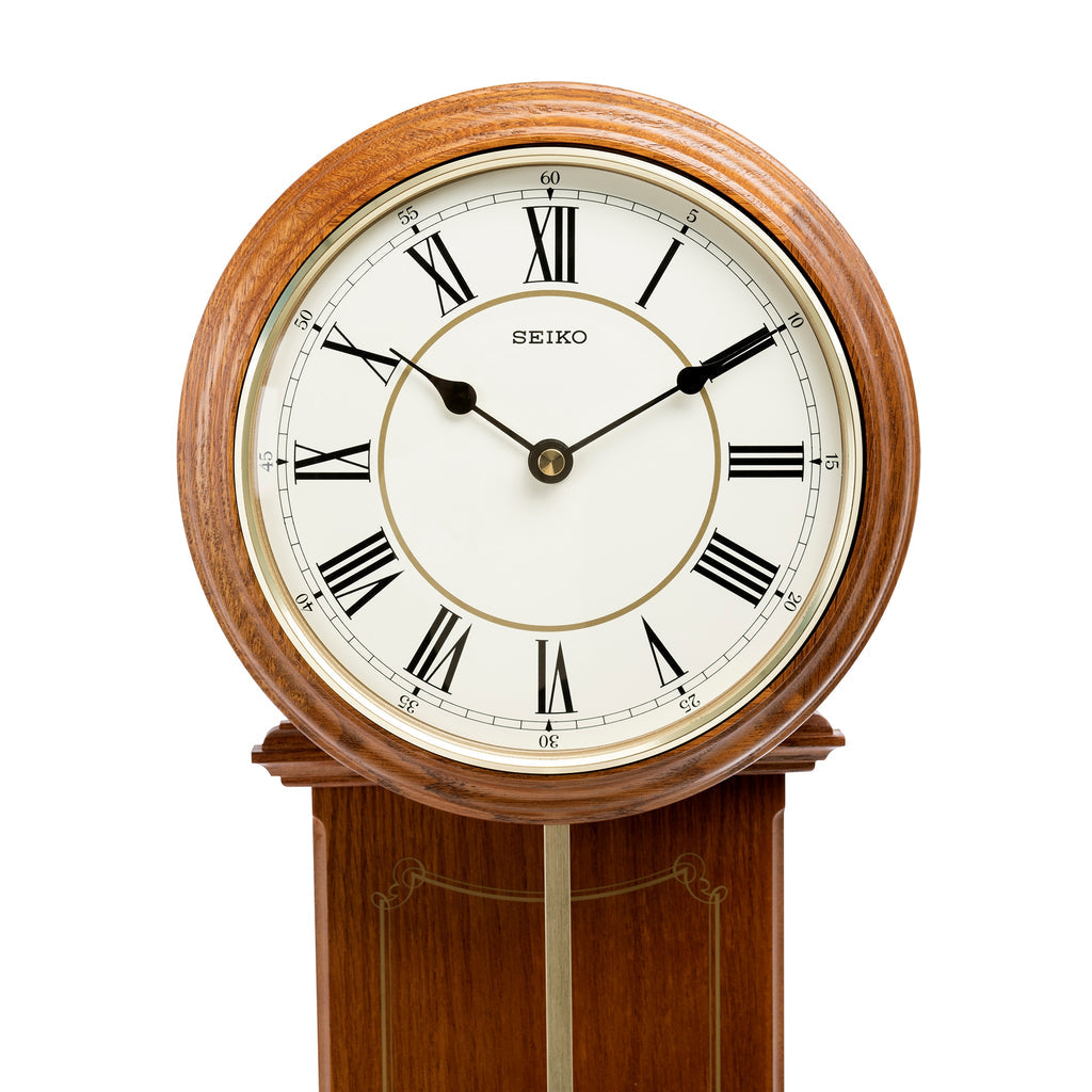 SEIKO CLOCKS QXC213B OAK WOOD PENDULUM CLOCK