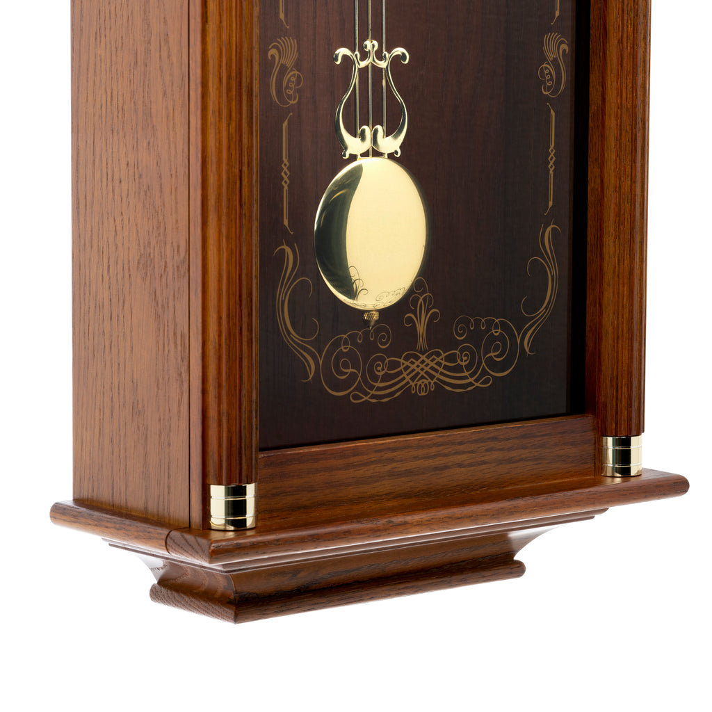 SEIKO CLOCKS QXH107B DUAL CHIME OAK WOOD MUSICAL PENDULUM