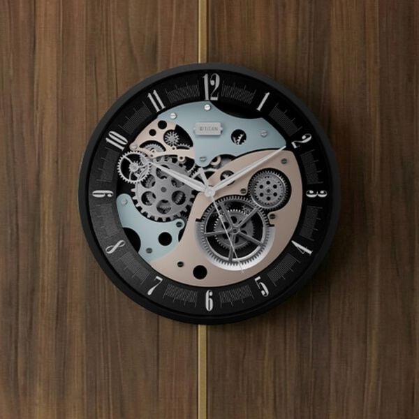 Titan Gear Wall Clock Silent Sweep- 46 cm * 46 cm (Large) - W0121MA01