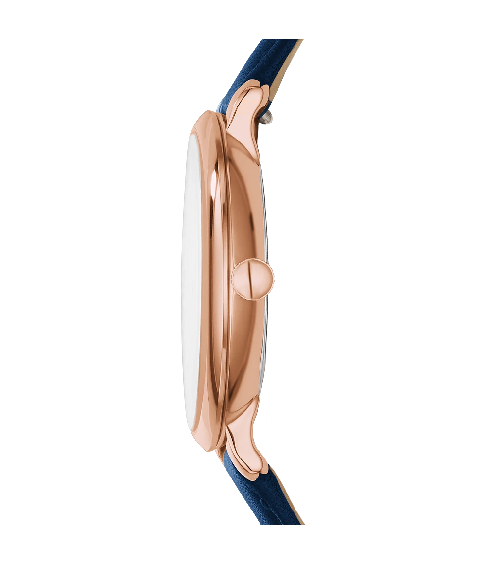 Jacqueline Navy Leather Watch - ES3843