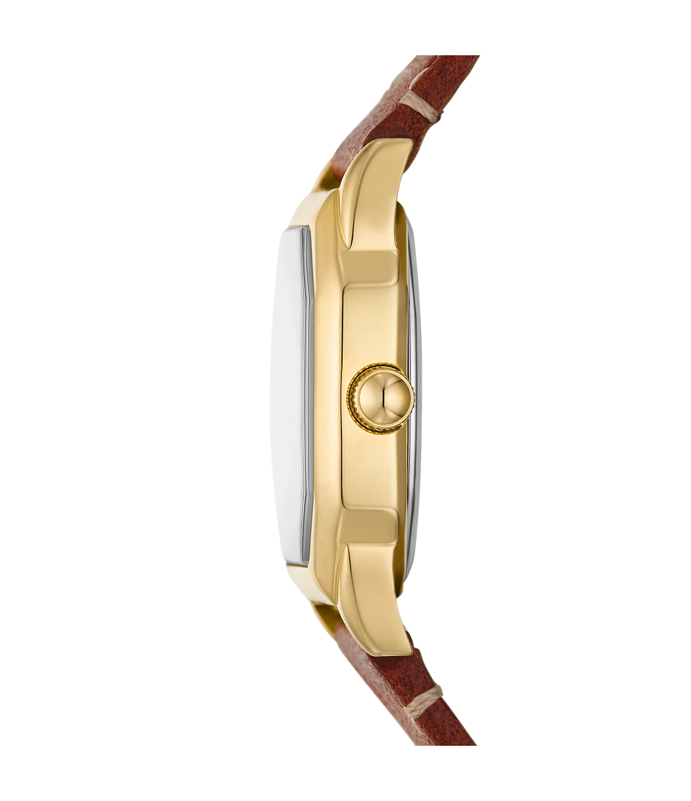 Harlow Three-Hand Brown Leather Watch - ES5364
