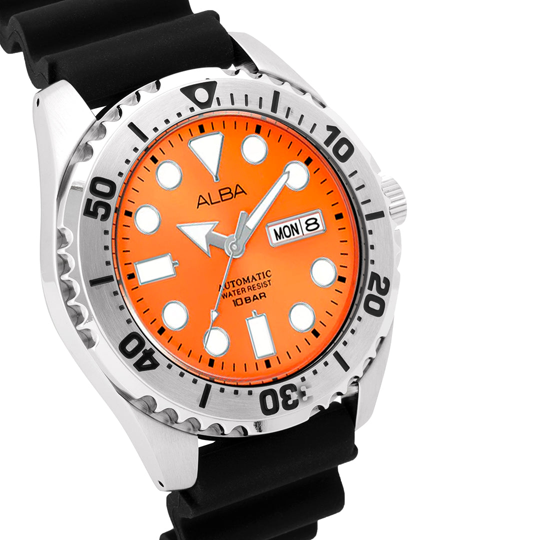 AKA Alba by SEIKO 10BAR Resist Amaizing Orange Dial QUARTZ JAPAN MADE . |  eBay